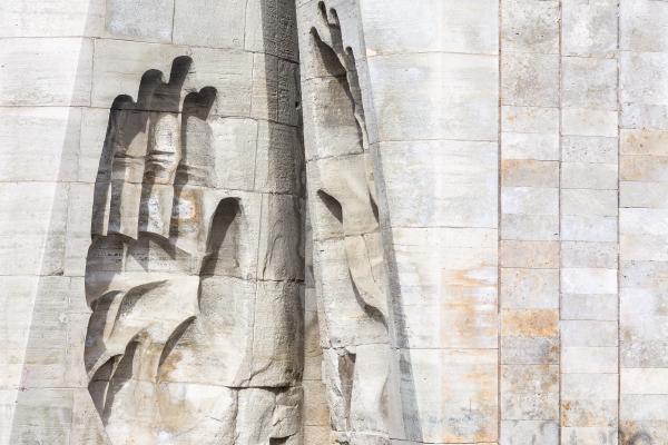 Part of the Great Patriotic War Memorial the Soviets constructed on the site of a German War grave in a brutal act of historical revisionism